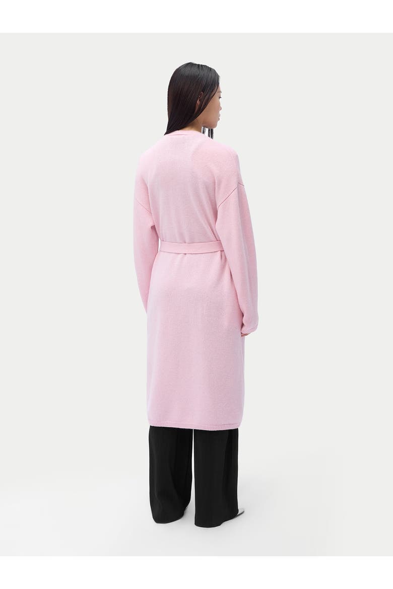 Long Maternity Cashmere Robe, Alternate, color, almond blossom