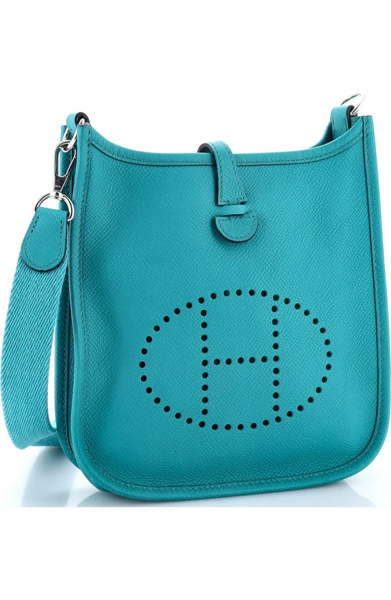 Pre-Owned Hermes Evelyne Bag Gen III Epsom TPM, Alternate, color, Bleu Paon