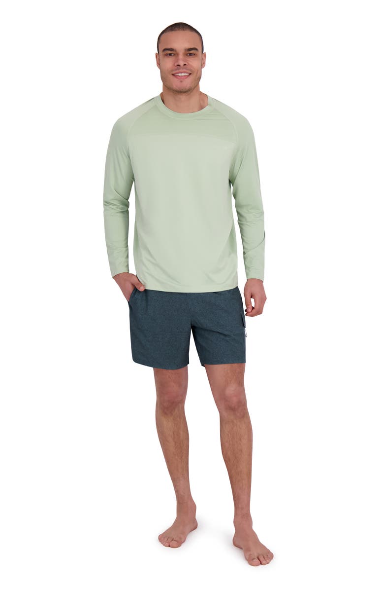 Spyder Textured Long Sleeve Rashguard, Alternate, color, Laurel Green