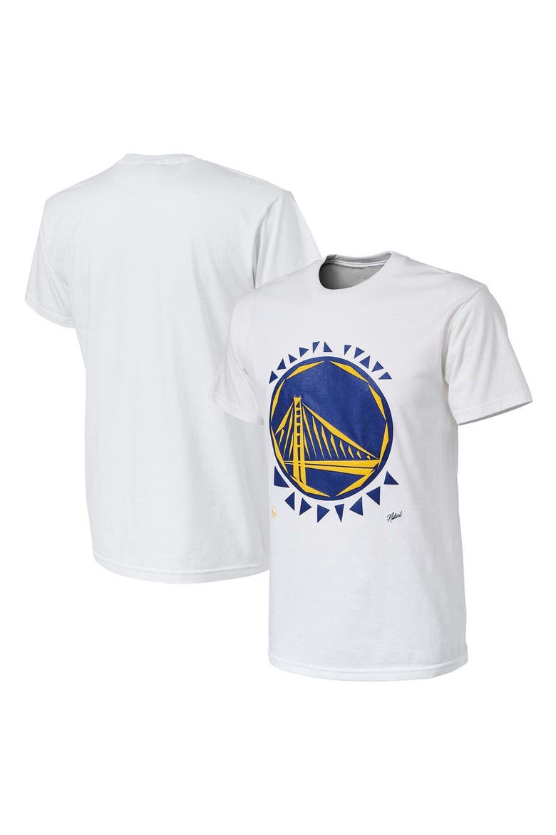 Men's NBA x Naturel White Golden State Warriors No Caller ID T-Shirt, Main, color, White