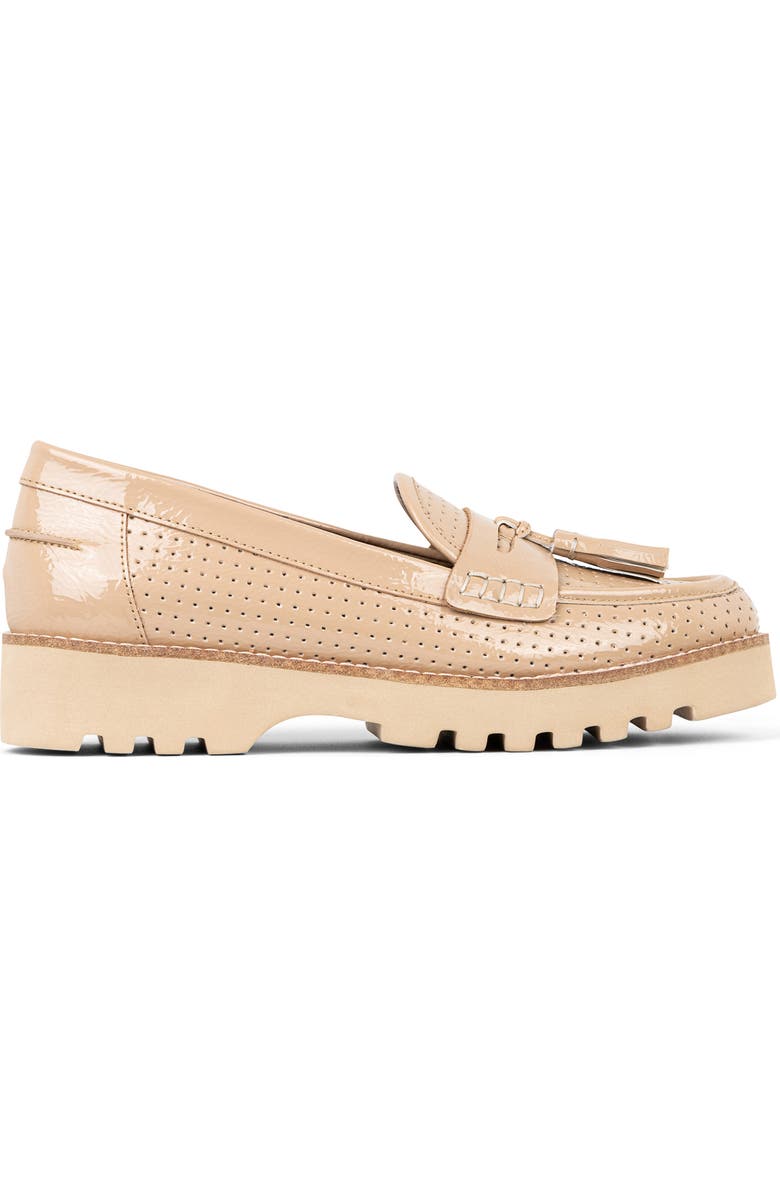 Donald Pliner Haarle Lug Sole Tassel Loafer, Alternate, color, Sand