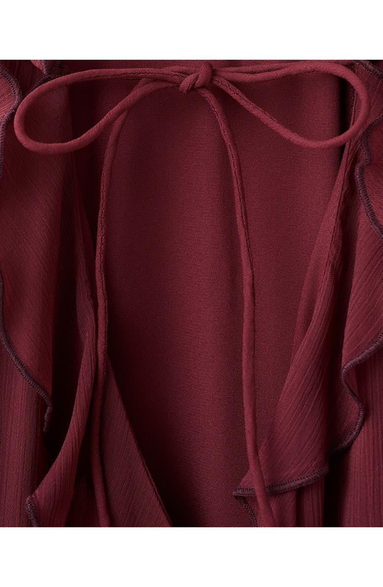 MANGO Ruffle Detail Long Sleeve Dress, Alternate, color,