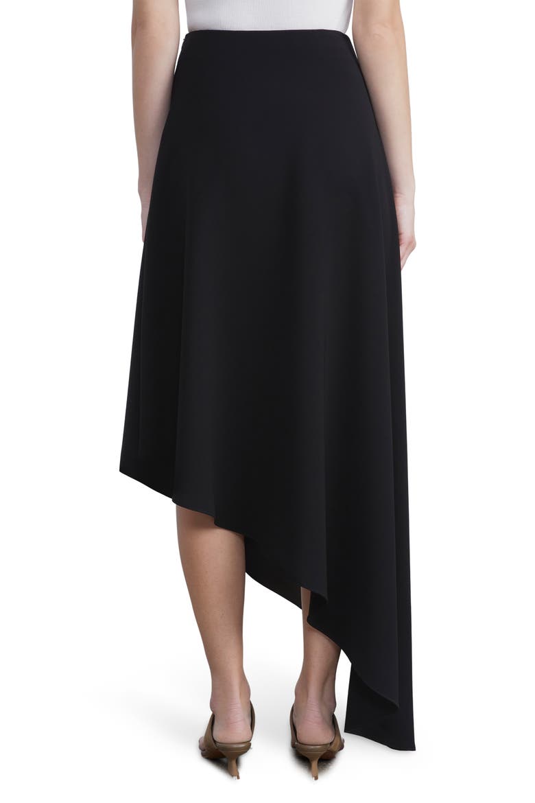 Asymmetric Crepe Skirt, Alternate, color, BLACK