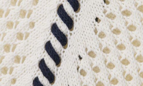 Sweaty Betty Tides High Whipstitch Open Knit Sweater In White