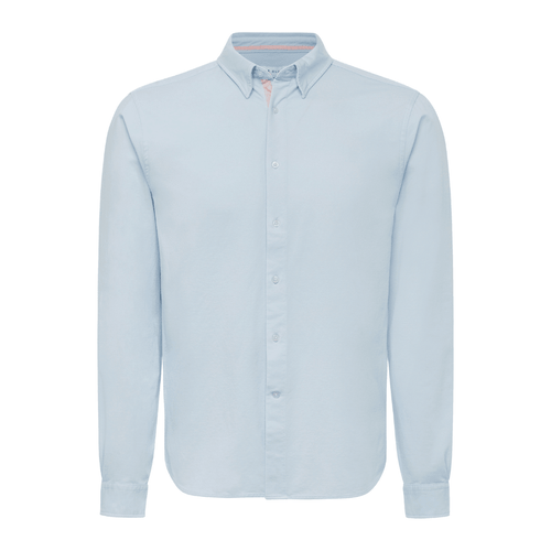 Shop Le Club Resortwear 55% Cotton And 45% Elastane Le Club Mens Shirt In Sky Blue