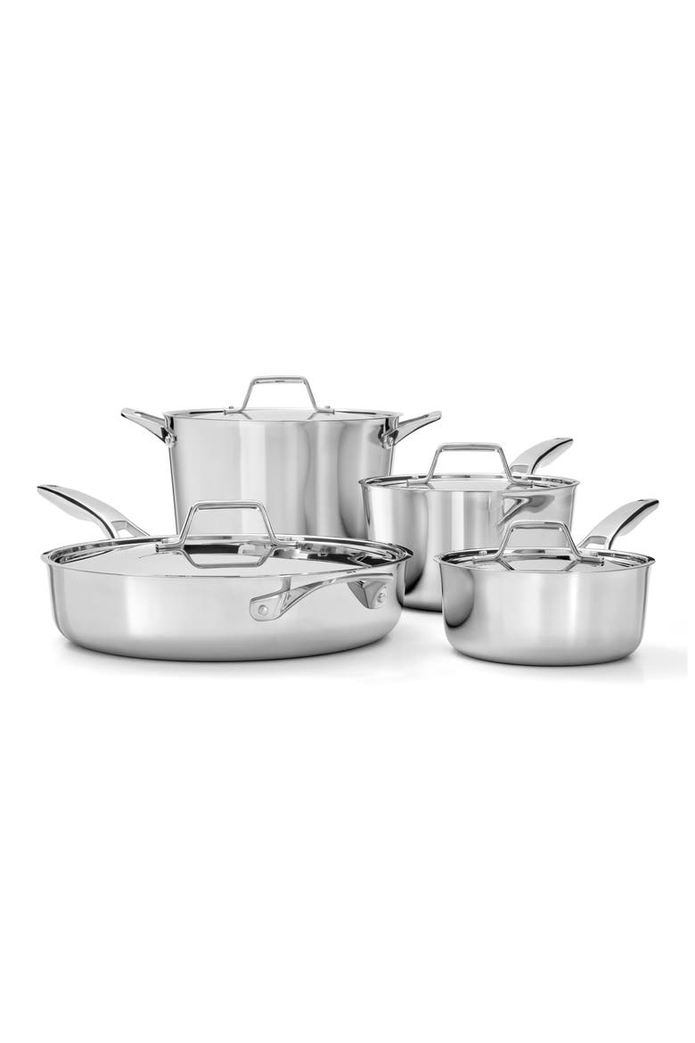 Premier Stainless Steel 8-Piece Cookware Set, Alternate, color, STAINLESS STEEL