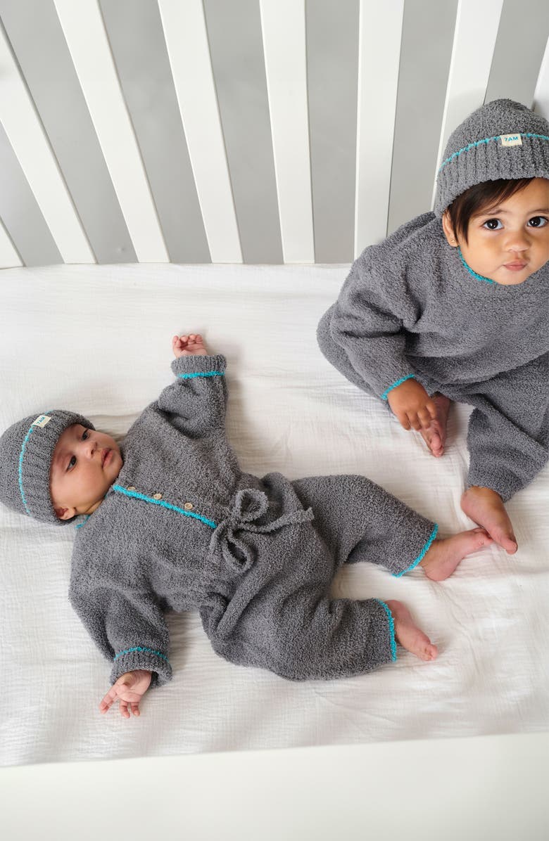 7 A.M. Enfant Kids' Fuzzy Beanie, Alternate, color, Gris