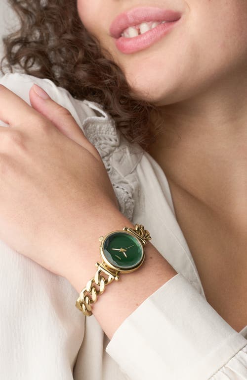 Fossil Carlie Three-hand Gold-tone Stainless Steel Watch, 28mm In Gold