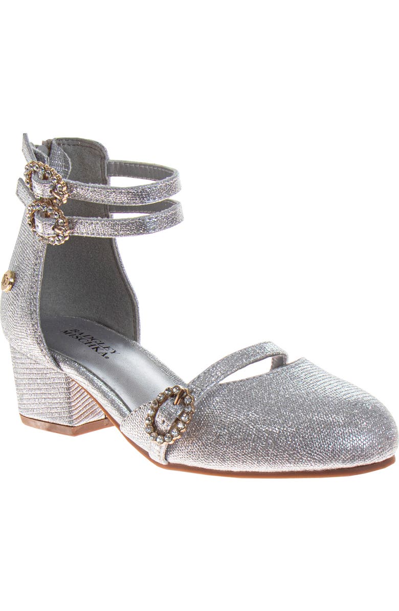 Badgley Mischka Collection Kids' Ankle Strap Pump, Main, color,