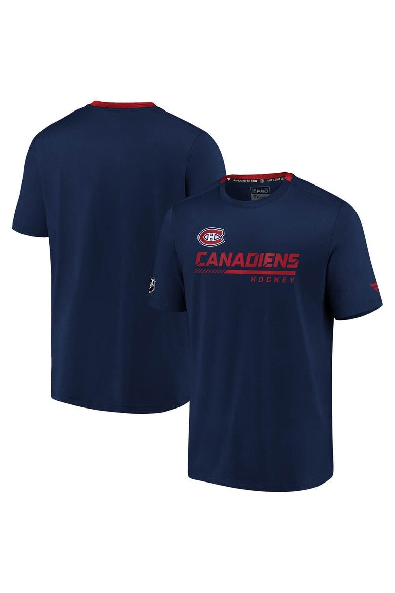 Men's Fanatics Branded Navy Montreal Canadiens Authentic Pro Locker Room Performance T-Shirt, Main, color, Navy