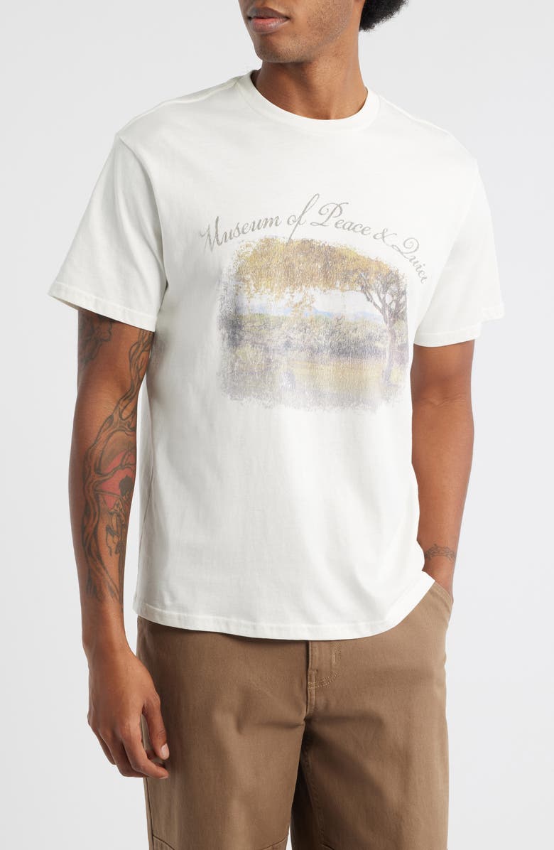 Museum of Peace 
Quiet Scenic Graphic T-Shirt, Main, color, White