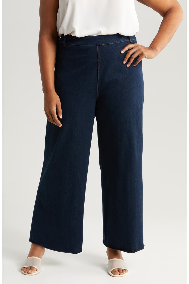 'Lyssentials Erin High Waist Wide Leg Pants, Main, color, MIDWASH