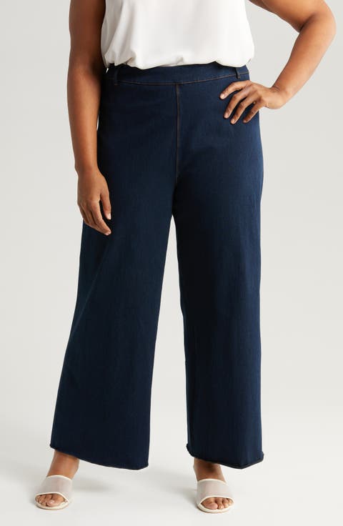 'Lyssentials Erin High Waist Wide Leg Pants (Plus)