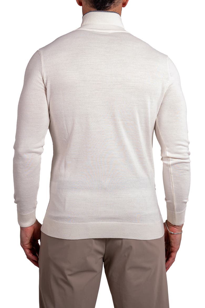 Knitted Passion Merino Wool Quarter Zip Sweater, Alternate, color, WHITE