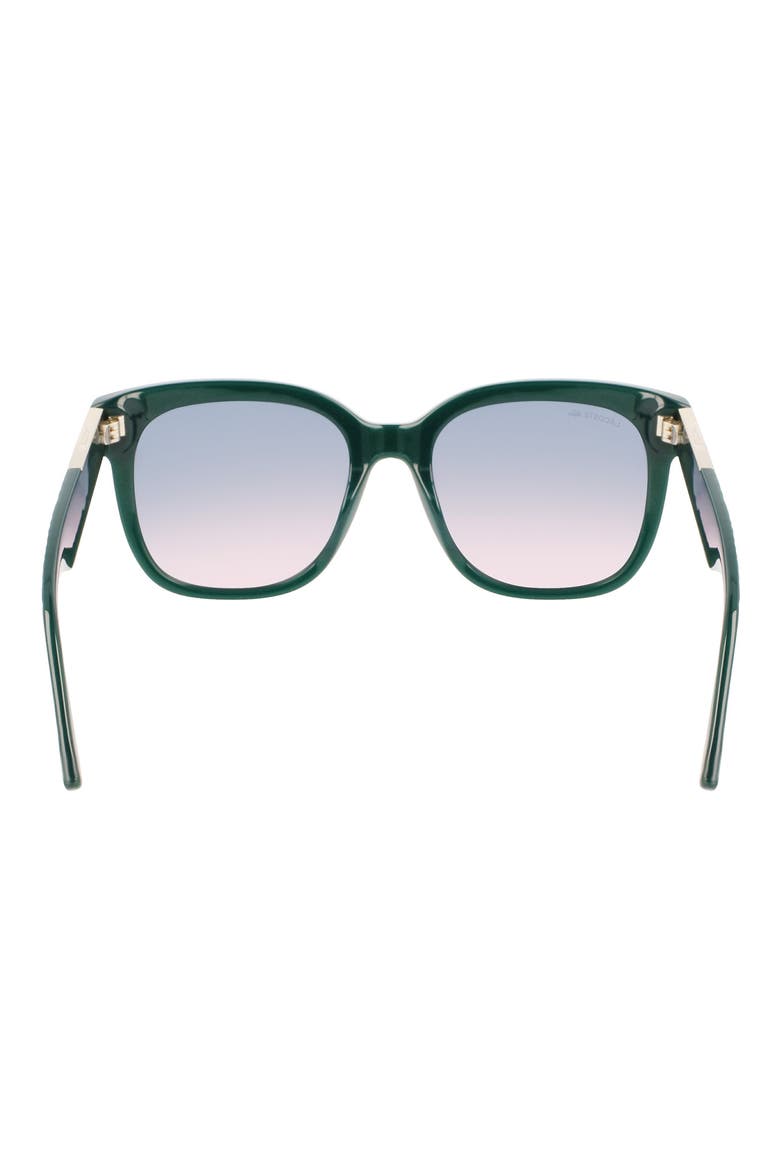 55mm Gradient Rectangular Sunglasses, Alternate, color, OPALIN GREEN