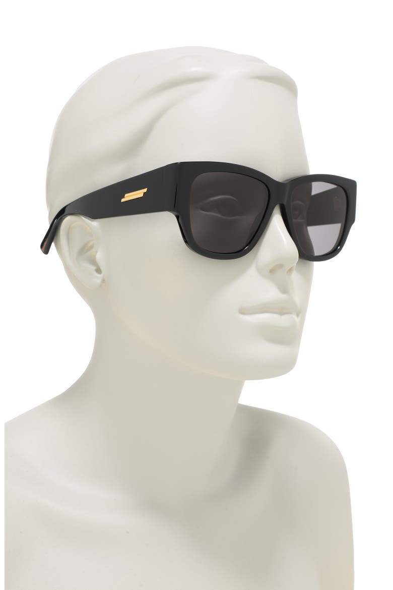 55mm Square Sunglasses, Alternate, color, BLACK GREY