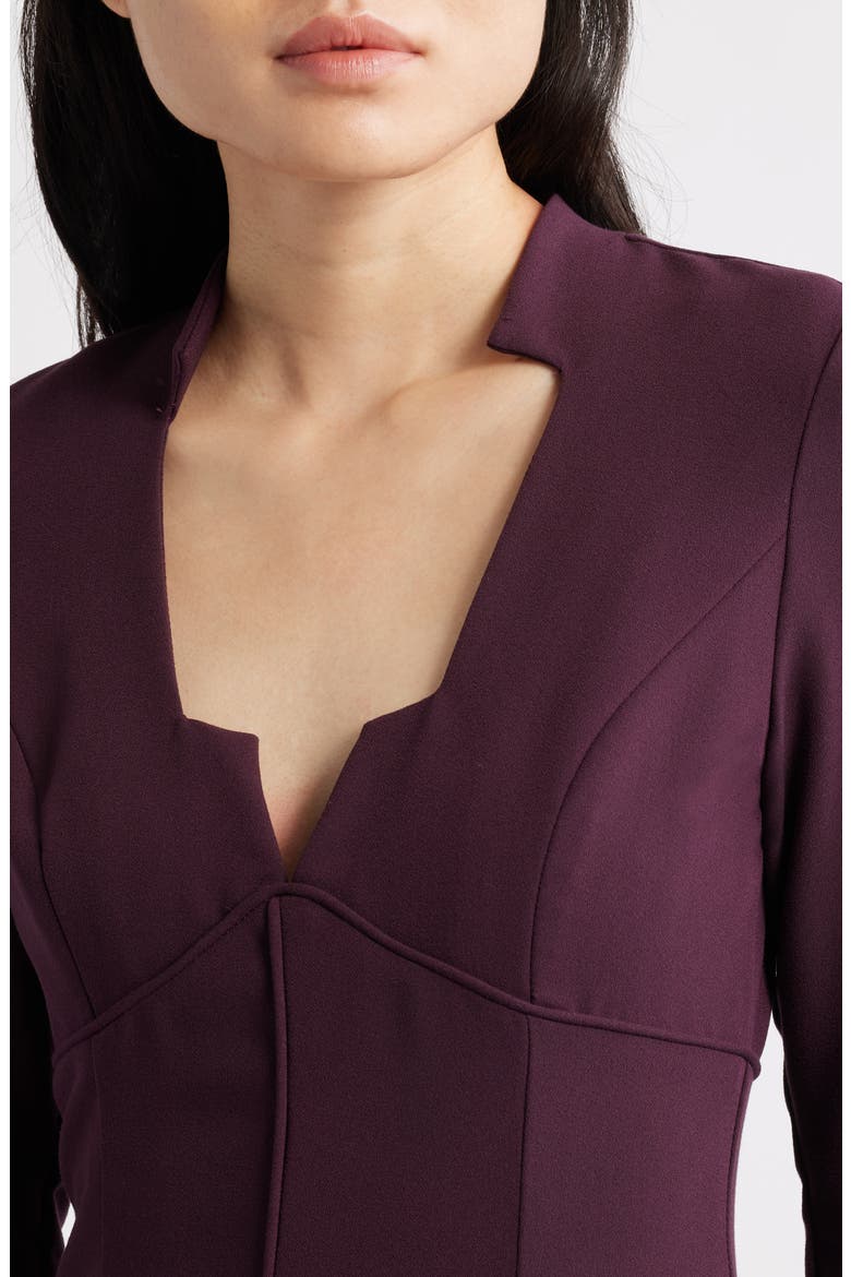 Kylah Long Sleeve Midi Dress, Alternate, color, OXBLOOD