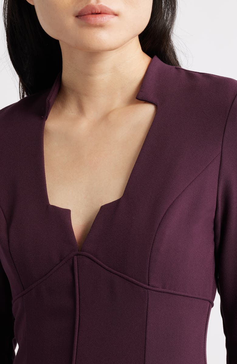 Black Halo Kylah Long Sleeve Midi Dress, Alternate, color, Oxblood