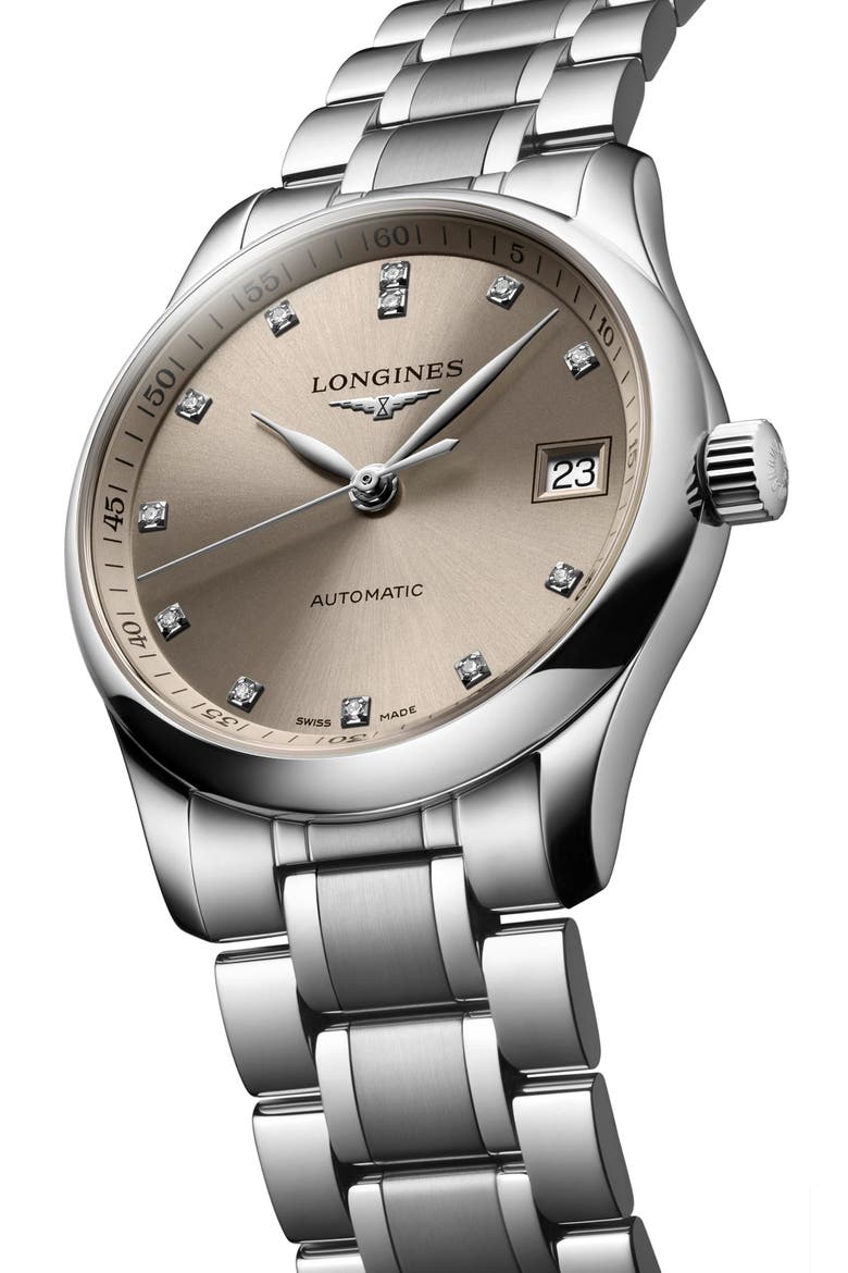Master Automatic Bracelet Watch, 34mm, Alternate, color, CHAMPAGNE