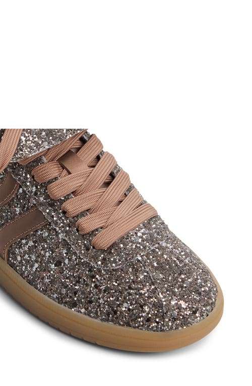 Aldo Itsneaker Glitter Sneaker With Removable Kiltie Flap In Brown