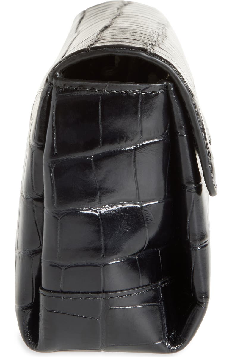 TOTEME Soft Croc Embossed Leather Clutch, Alternate, color,
