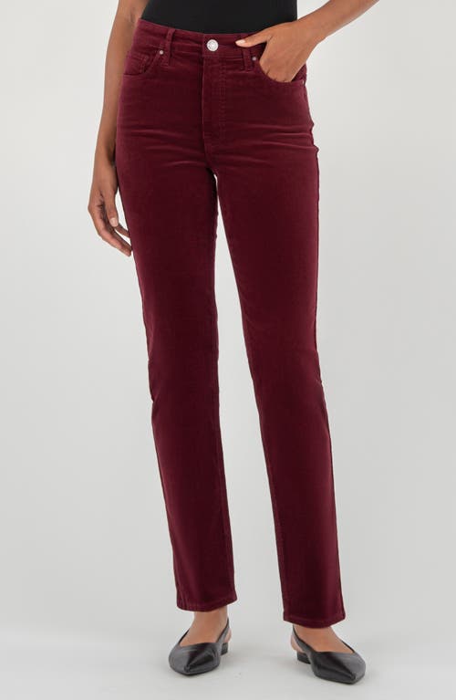 Kut From The Kloth Rachael High Waist Corduroy Mom Jeans In Burgundy