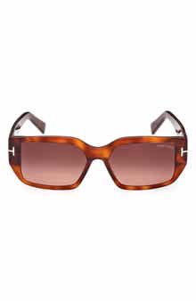 TOM FORD 56mm Square Sunglasses