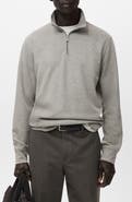 MANGO Regular Fit Quarter Zip Pullover