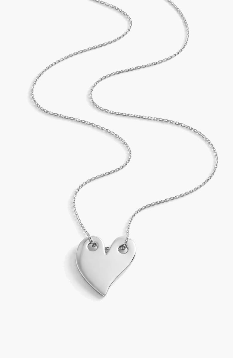 YOJ Loff Maxi Heart Necklace in Silver, Alternate, color, Silver