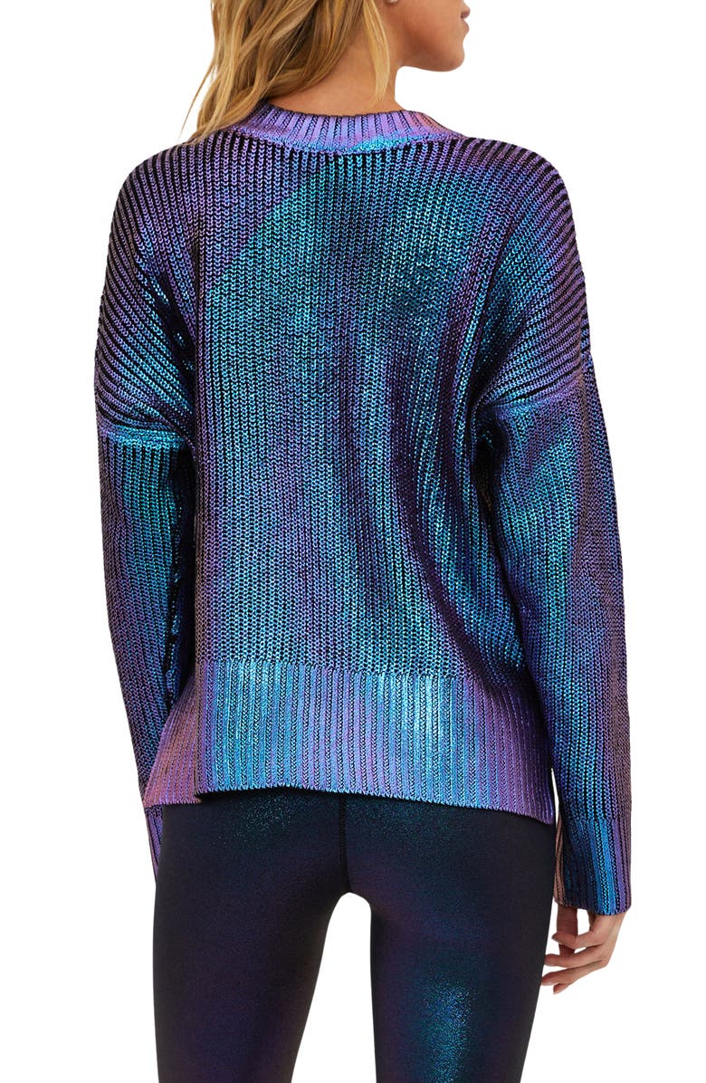 Beach Riot Callie Metallic Sweater, Alternate, color, 