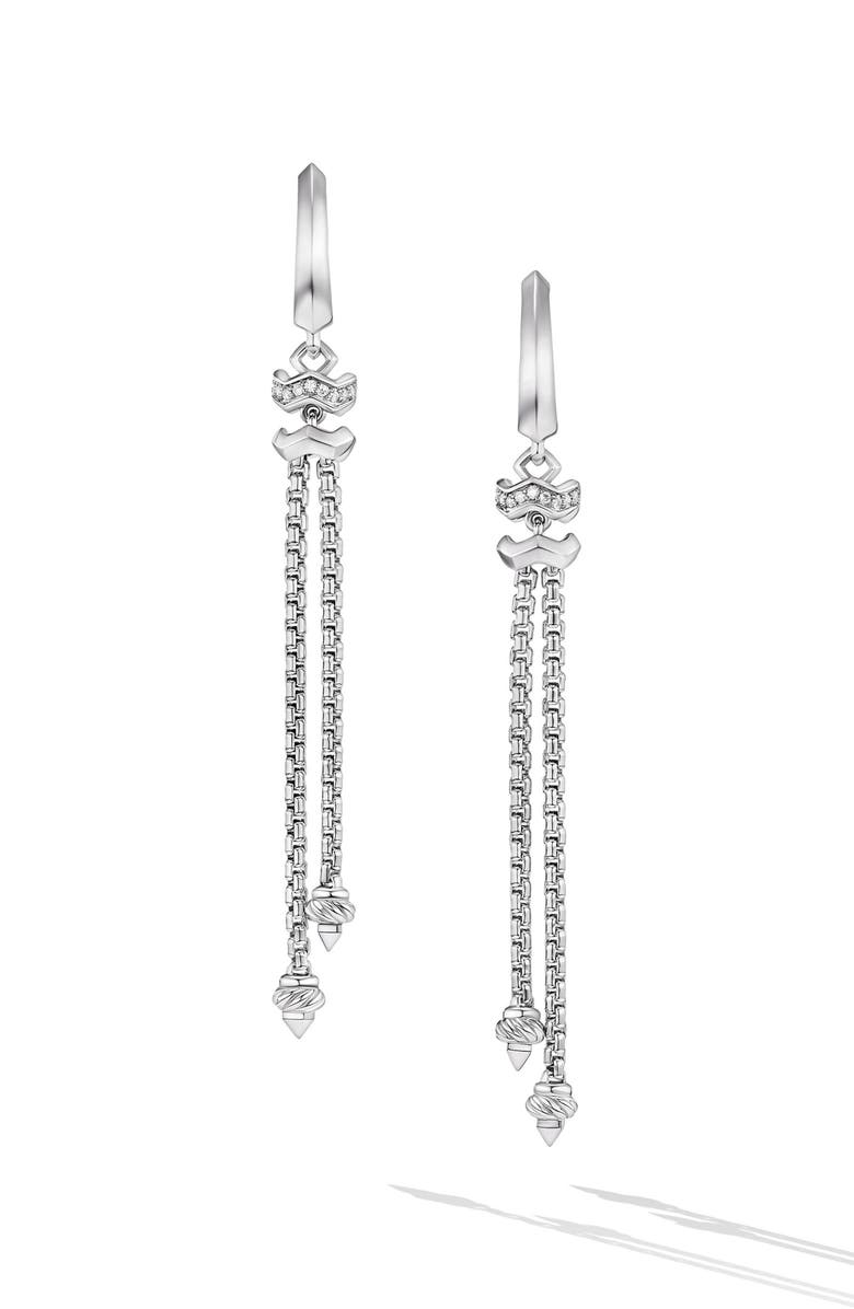 David Yurman Stax Zigzag Chain Drop Earrings, Main, color, 