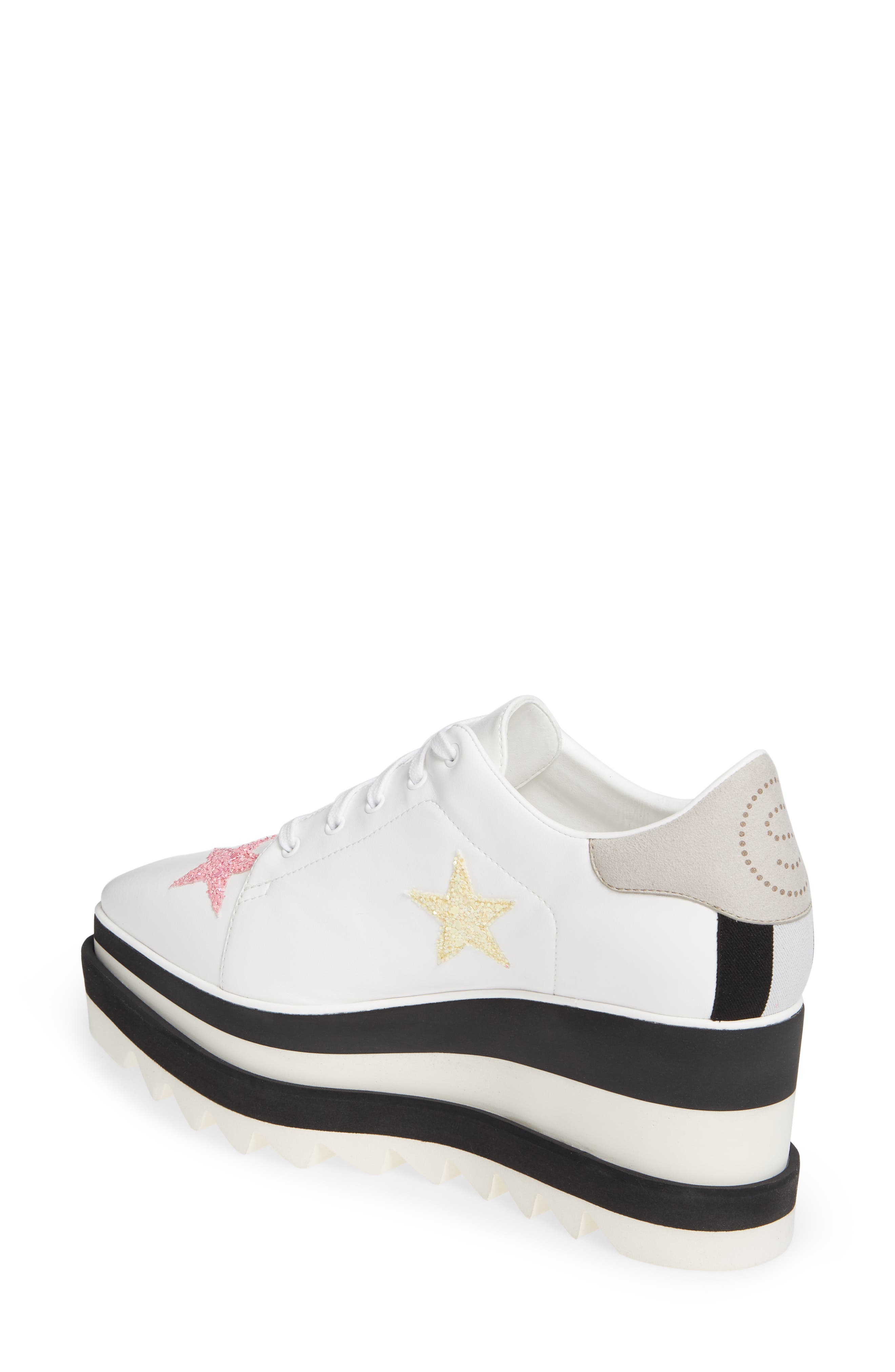 Elyse Platform Sneaker, Alternate, color, WHITE/ MULTI