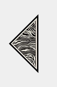 Jessie Zhao New York Zebra Wave Triangle Silk Scarf