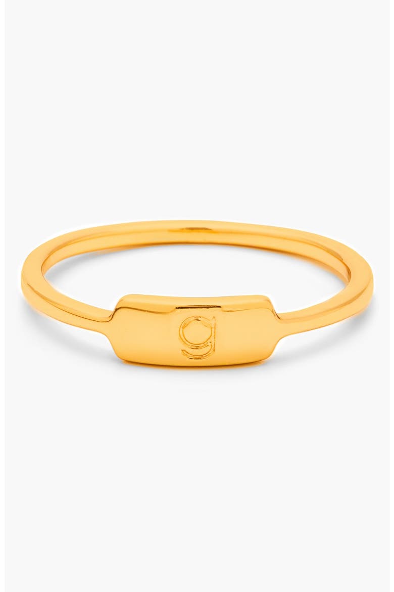 'Letterpress' Initial Ring, Main, color, GOLD - G