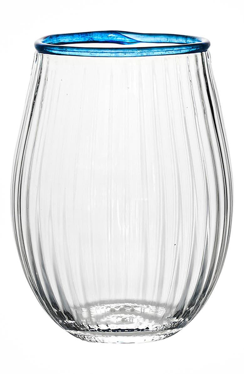 Juliska Nell Stemless Wine Glass, Main, color, Chambray