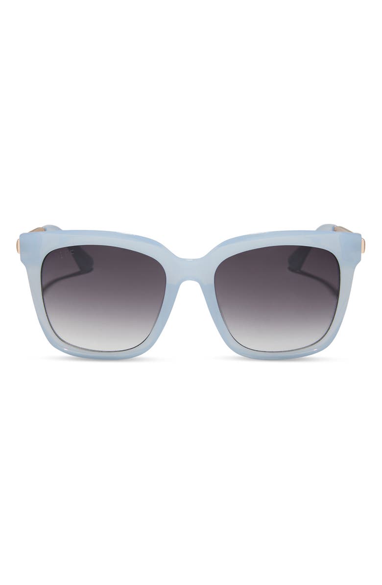 DIFF 54mm Square Sunglasses, Main, color, Milky Blue