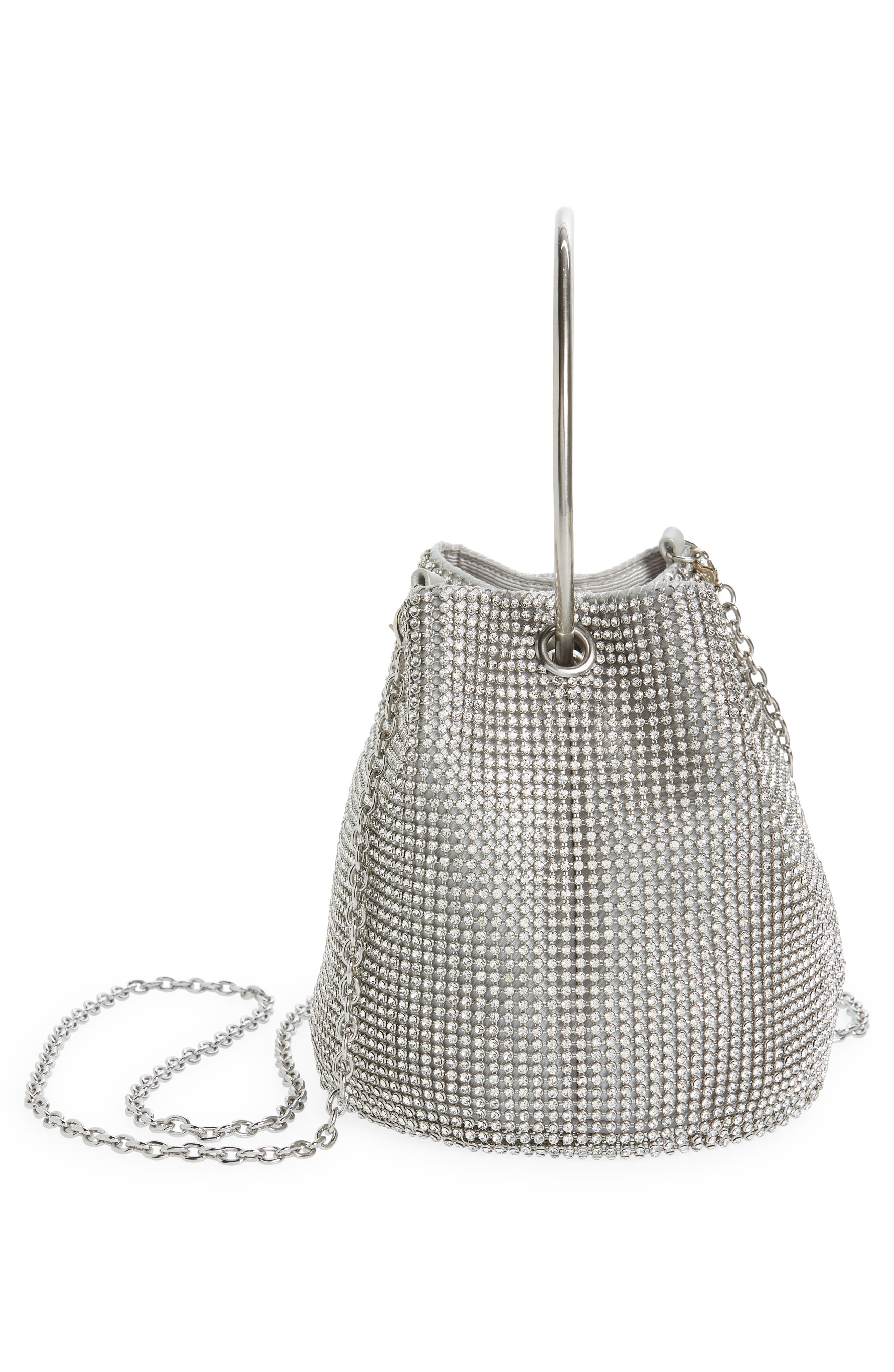 Whiting & Davis Luna Mesh Bracelet Bucket Bag, Alternate, color, 