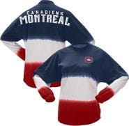SPIRIT JERSEY Women's Fanatics Branded Navy/Red Montreal Canadiens Ombre Long Sleeve T-Shirt