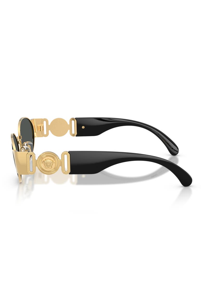56mm Oval Sunglasses, Alternate, color, GOLD / DARK GREY