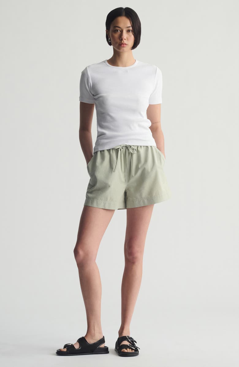 Brooklyn Industries Rib Stretch Cotton T-Shirt, Alternate, color, White