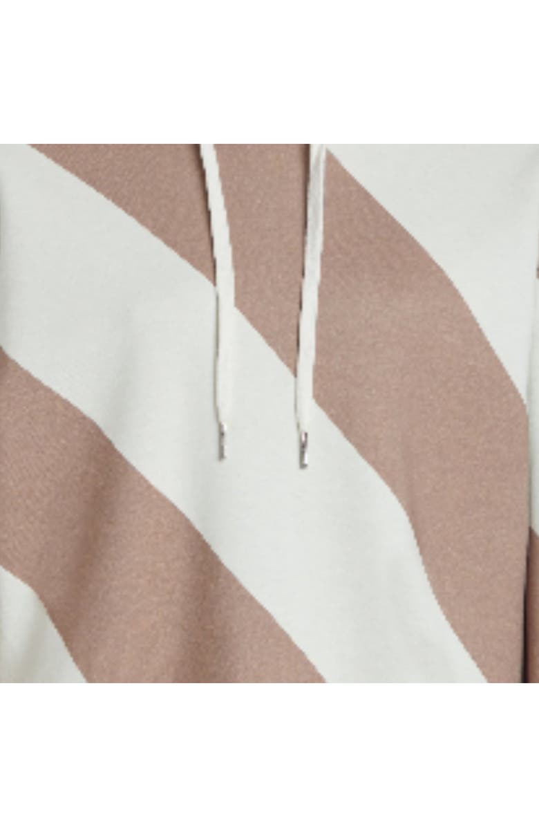 Cynthia Rowley Drew Striped Hoodie, Alternate, color, Camel White