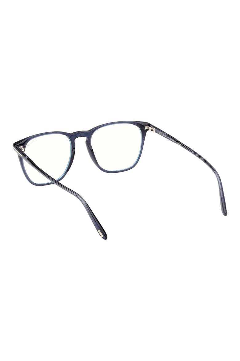 52mm Round Blue Light Blocking Optical Glasses, Alternate, color, NAVY BLUE / T LOGO