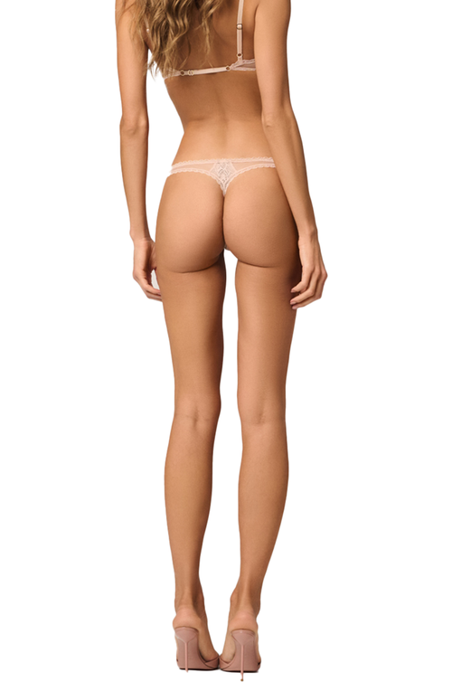 Kiki De Montparnasse Dahlia Lace Panty In Blush