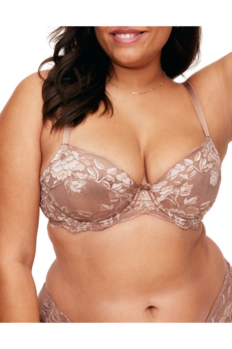 Chelsi Unlined Demi Bra, Main, color, Medium beige