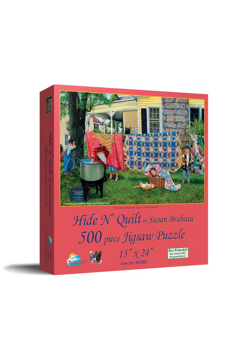 Hide N Quilt 550 piece Jigsaw Puzzle for Adults, Main, color, Multicolor