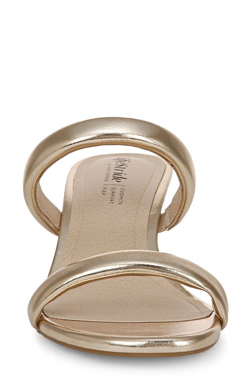 Lifestride Women's Nalani Open Round Toe Slide Dress Sandals In Gold