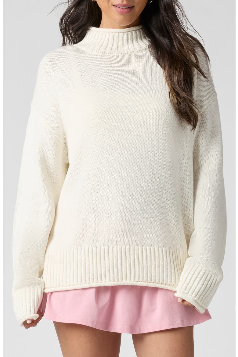 Roll With It Mock Neck Sweater, Main, color, JET STREAM