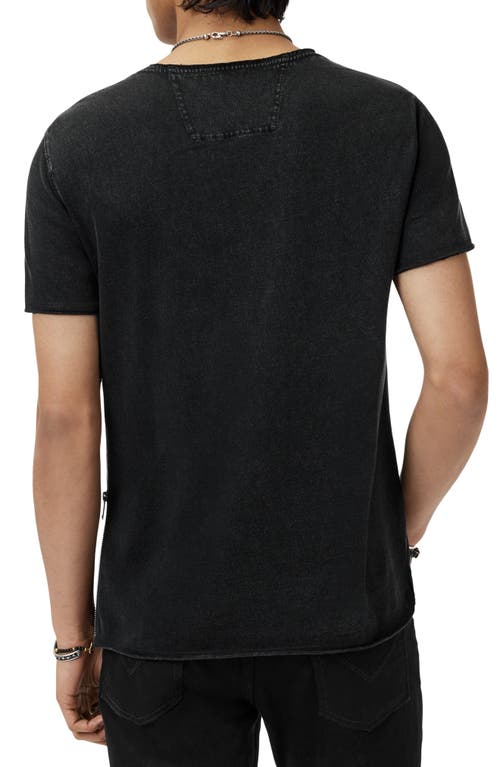 John Varvatos Raw Edge Zipper Graphic T-shirt