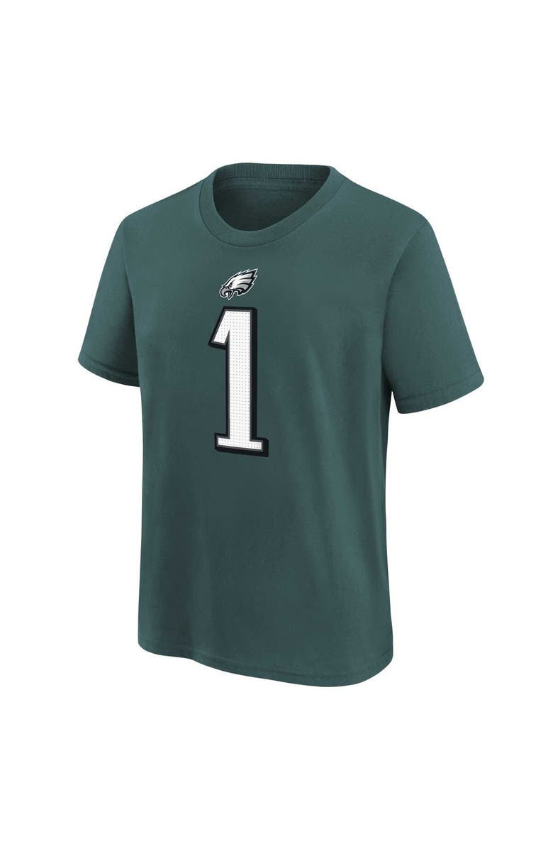 Nike Youth Nike Jalen Hurts Midnight Green Philadelphia Eagles Player Name & Number T-Shirt, Alternate, color, Green