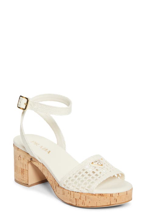 Crochet Cork Platform Sandal (Women)